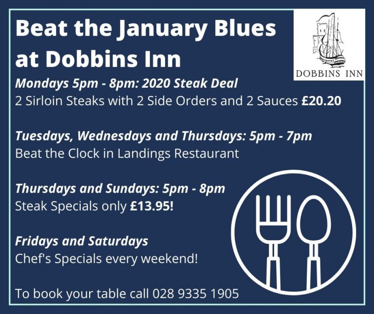 January Food Offers at Dobbins Inn